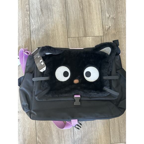Sanrio Chococat Black Fuzzy Messenger Bag NWT - Picture 11 of 13